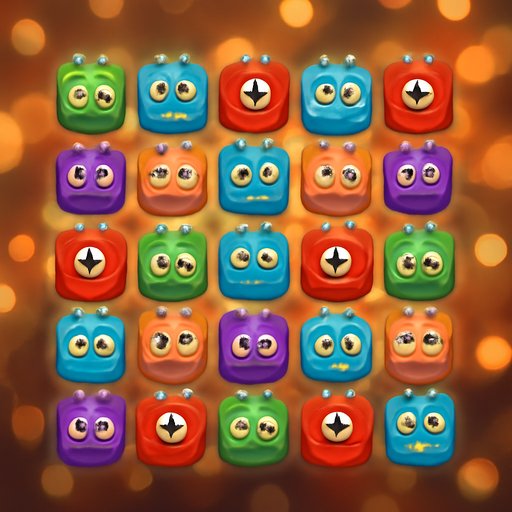 fbajje Reactoonz কার্টুন দানবের গ্রিড